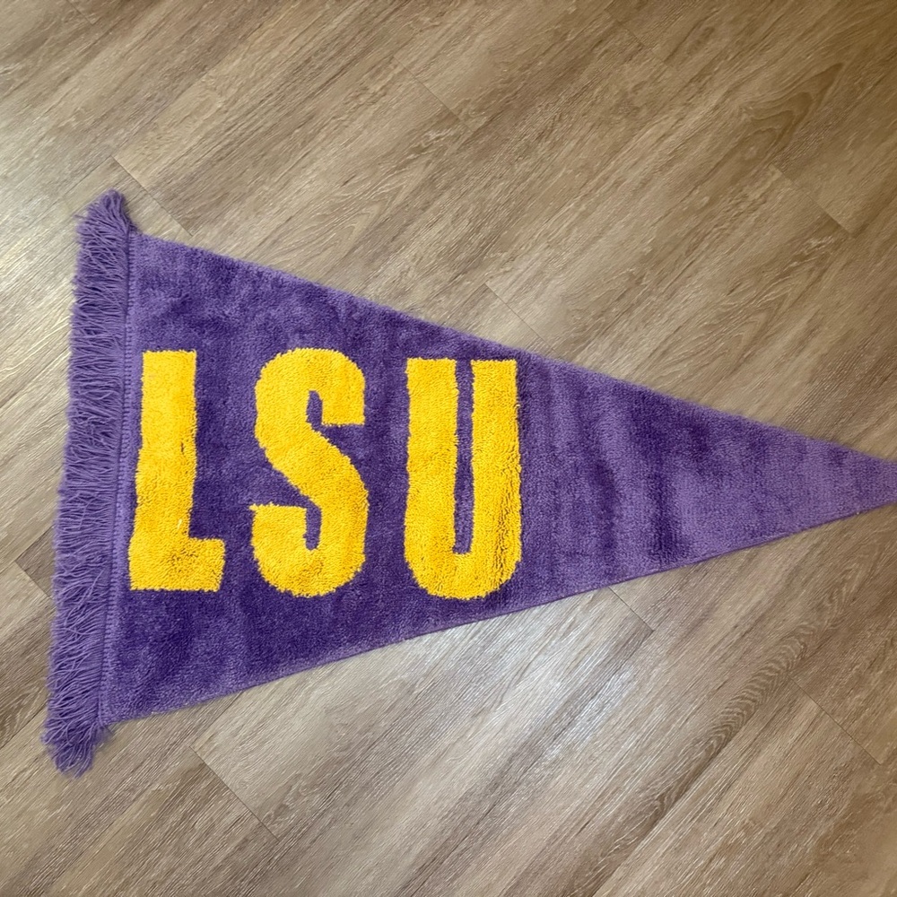 LSU Purple and Gold Pennant Bath Mat - Picture 3 of 12